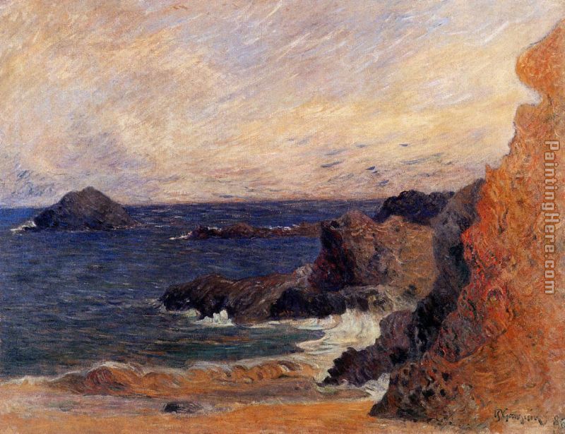 Rocky Coast painting - Paul Gauguin Rocky Coast art painting